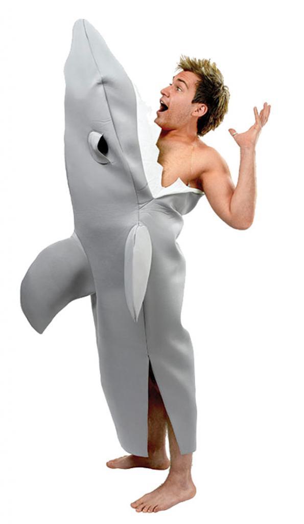 Shark Eating Man Fancy Dress Costume from a collection of funny costumes