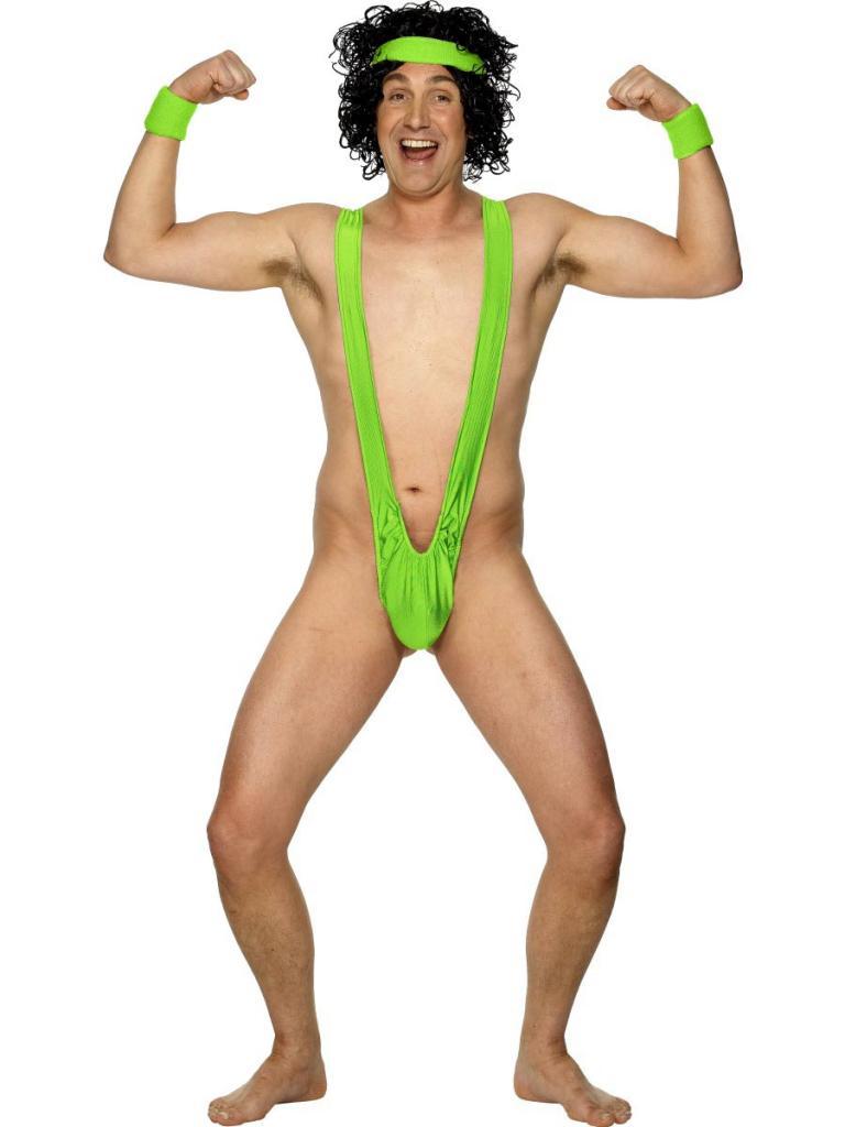 Borat Mankini Costume in Lime Green from a massive collectionof TV and Film costumes at Karnival Costumes your fancy dress specialists