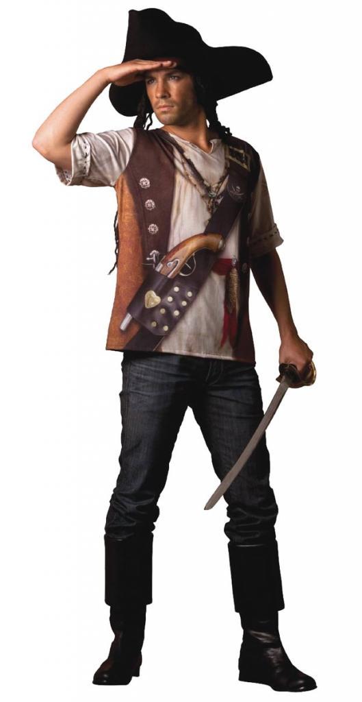 Pirate Shirt Illusion 3D printed Pirate Costume from a massive collection at Karnival Costumes your fancy dress specialists