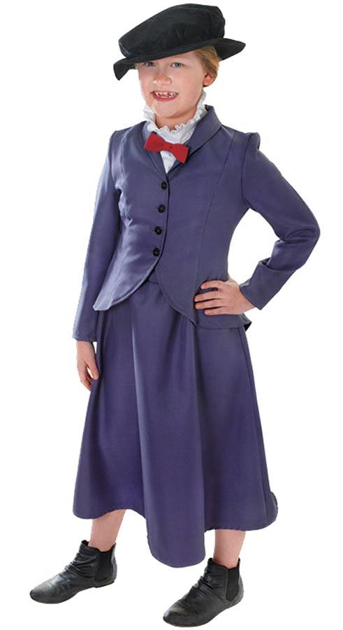 English Nanny Fancy Dress Costume - Mary Poppins Style for Bookweek