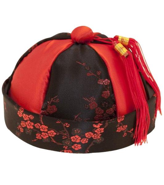 Deluxe Chinese Mandarin Hat by Beistle 60758 from a collection of Oriental and Chinese costume hats and head wear at Karnival Costumes online party shop