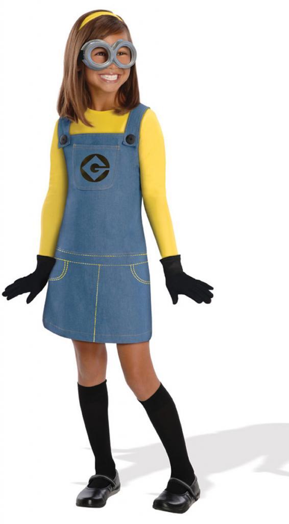 Girl's Despicable Me Female Minion Fancy Dress Costume from Karnival Costumes
