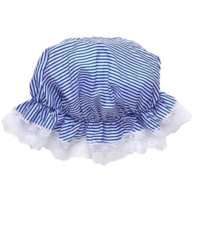 Deluxe Striped Bonnet in Blue