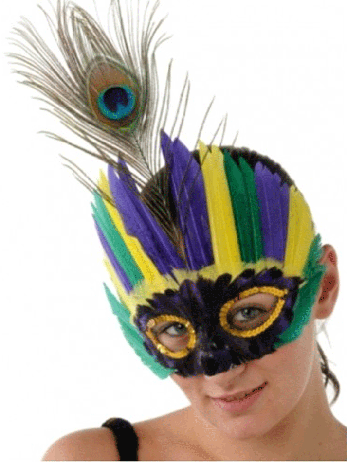 Feather Eyemask with Peacock Feathers from Karnival Costumes
