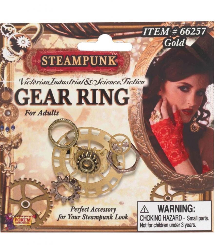 Steampunk Gear Ring by Forum 66257 available in the UK from Karnival Costumes