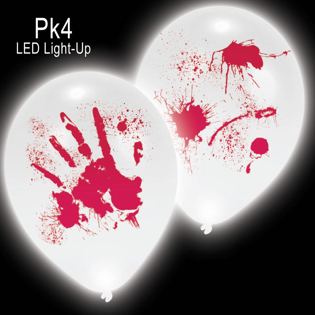 Pk 4 Bloody Hand LED Illuminated by Amscan 9901843 available here at Karnival Costumes online party shop