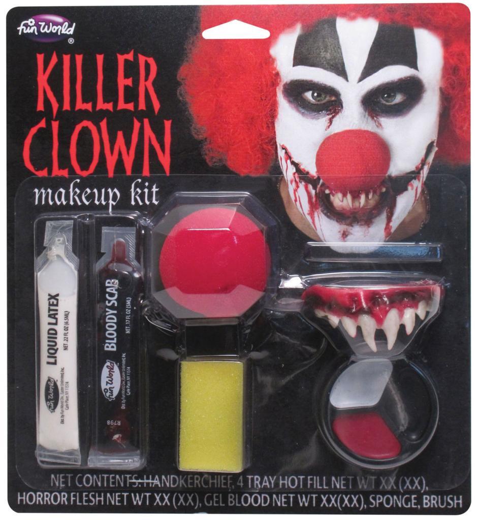 Killer Clown Character Make-up Set by Fun World 9422KC / 2900 and available in the UK from Karnival Costumes
