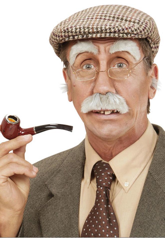 Old Man Moustache and Eyebrows in Grey by Widmann 00313 from Karnival Costumes online party shop