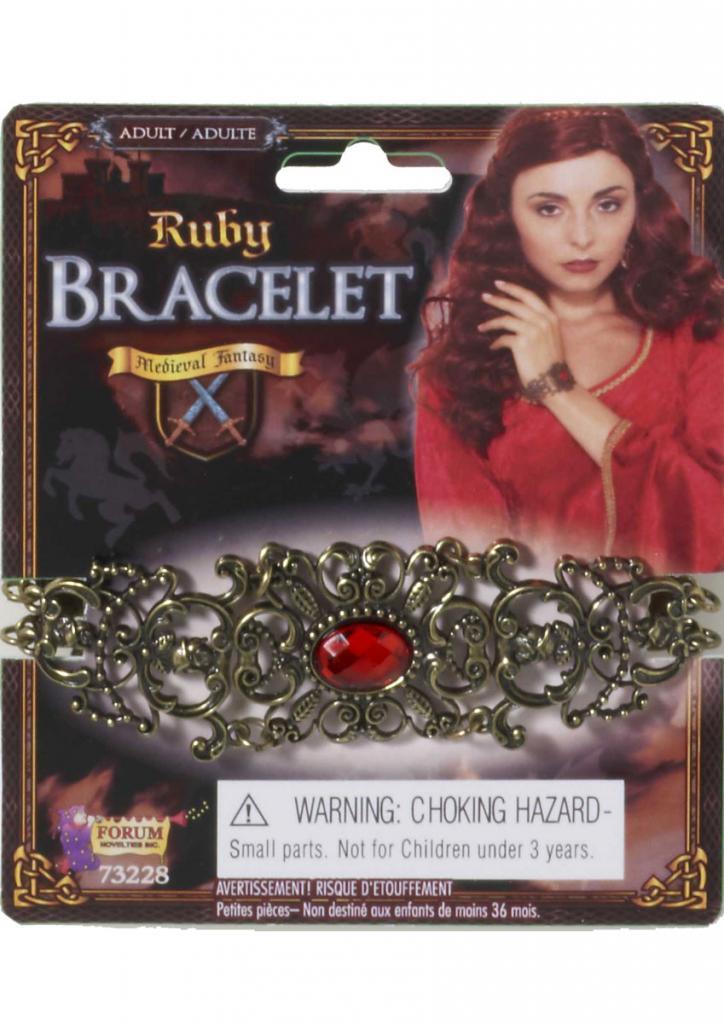 Medieval Ruby Bracelet by Forum Novelties 73228 and available in the UK from Karnival Costumes