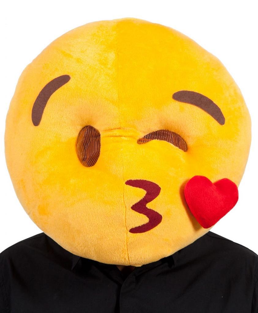 Kissing Face Emoticon Mascot Head by Wicked MH-1291 amd available for next day delievry from Karnival Costumes