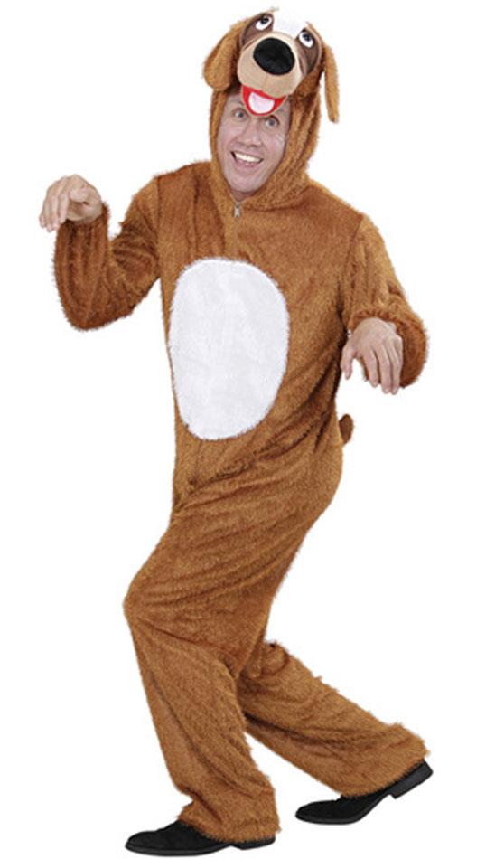 Adult's Plush Dog Costume by Widmann 9274 & 9276C available in sizes med/lrg and XL from Karnival Costumes.