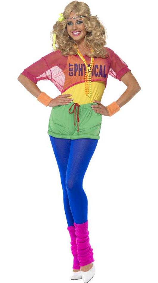 Let's Get Physical 80s Fancy Dress Costume by Smiffys 39465 and available from Karnival Costumes