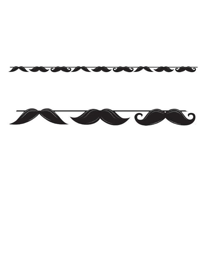 Moustache Madness 1.7m Ribbon Banner by Creative Converting 298077 available from Karnival Costumes