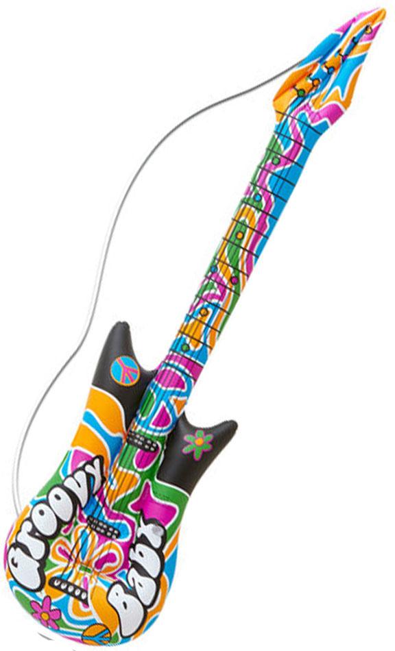Groovy Inflatable Guitar by Widmann 4816 and available from a collection of inflatable instruments at Karnival Costumes online party shop