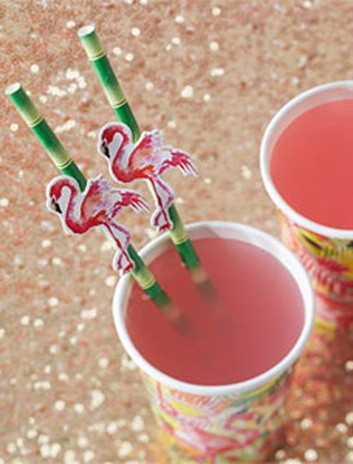 20pk Flamingo Fun Straws available from Karnival Costumes online party shop