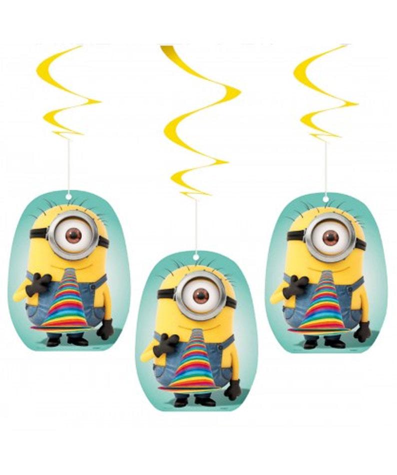 Despicable ME Minions 26" long Hanging Decorations 3ct by Unique 44158FM available at discounted price from Karnival Costumes online party shop
