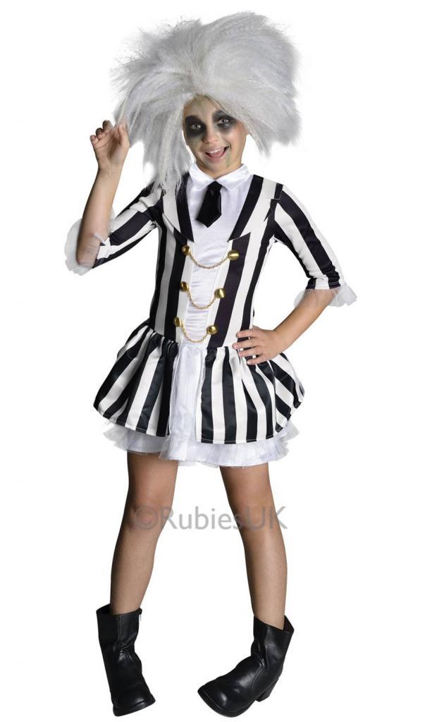 Beetlejuice Girl Fancy Dress Costume by Rubies 610726 and available in size medium and large from Karnival Costumes