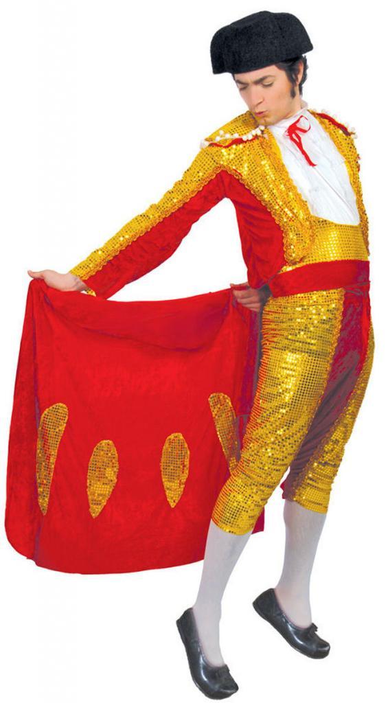 Matador costume in red and gold from Guirca 80103 and available from Karnival Costumes online party shop