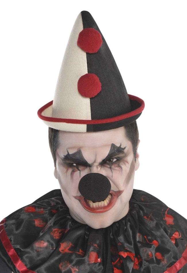 Halloween Circus Clown Hat in a traditional Pierror or French clown style by Amscan 845795 and available here at Karnival Costumes online Halloween party shop