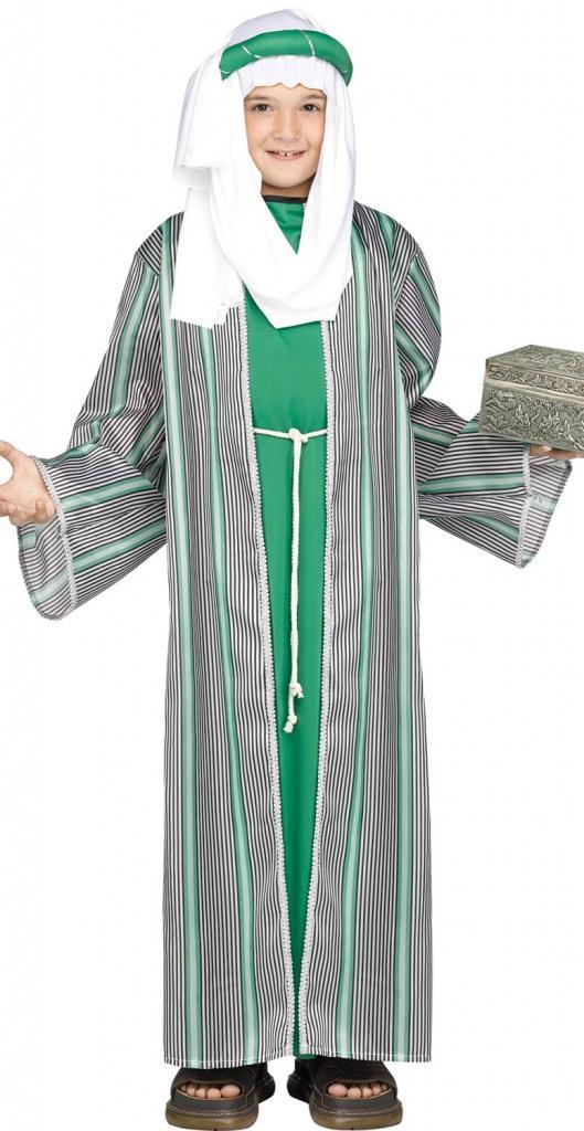 Children's 3 Wise Men Nativity Fancy Dress Costume in Green by Fun World 13194C available here at Karnival Costumes online Christmas Party Shop