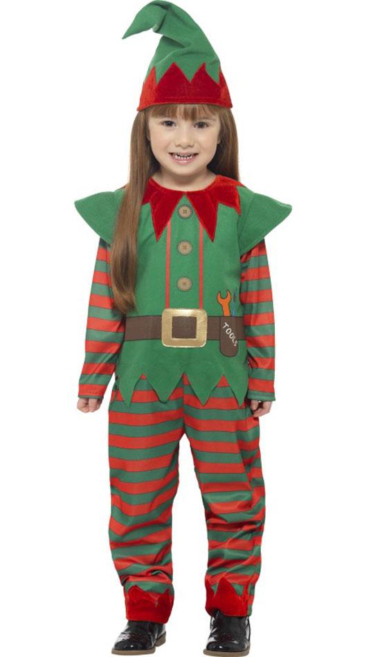 Unisex Elf Fancy Dress Costume for toddlers 21489 available here at Karnival Costumes online Christmas Party Shop