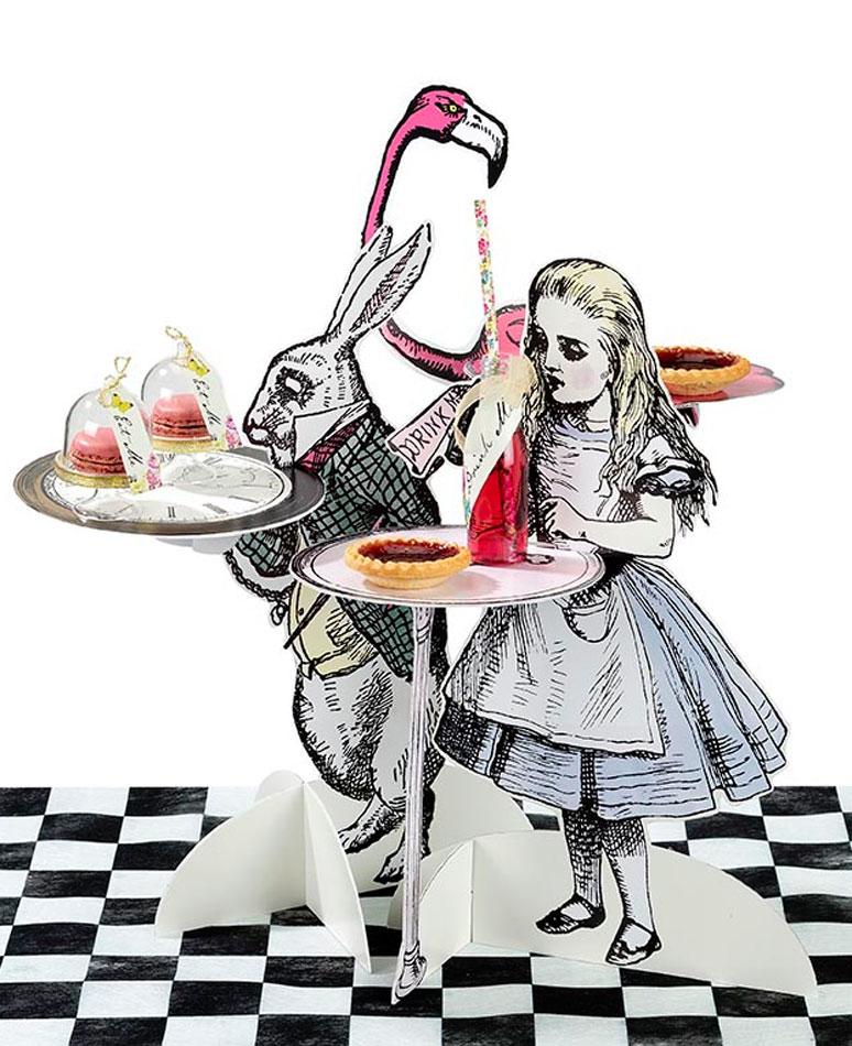 Truly Alice Trio Treat Stands by Talking Tables TSALICE-TRIOSTANDS available from the range here at Karnival Costumes online party shop