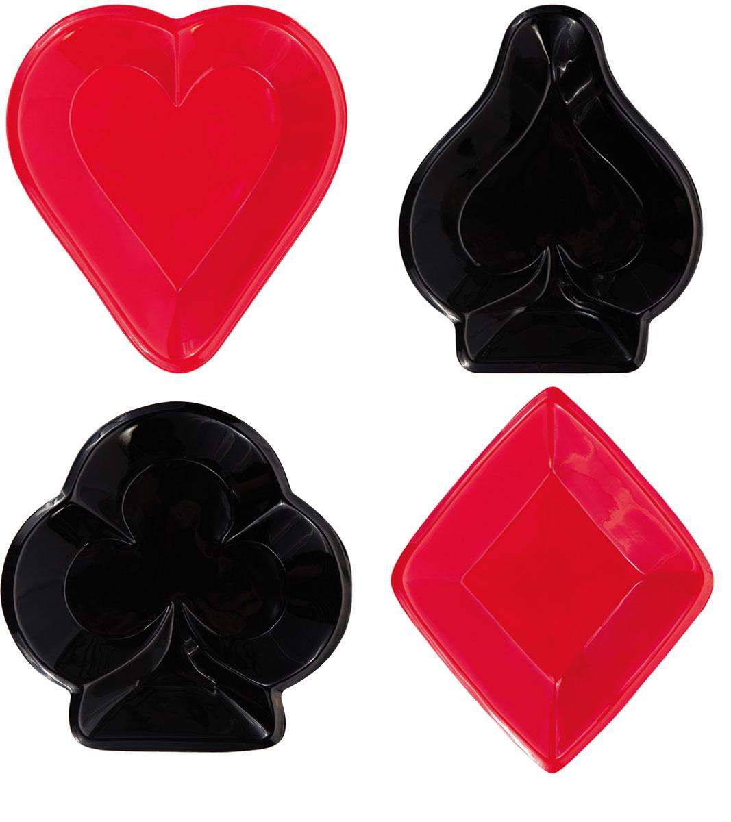 Card Suit Mini Serving Tray in all designs by Creative Party with 19189 Hearts, 19032 Spades, 19130 Clubs and 19031 Diamonds available here at Karnival Costumes online party shop