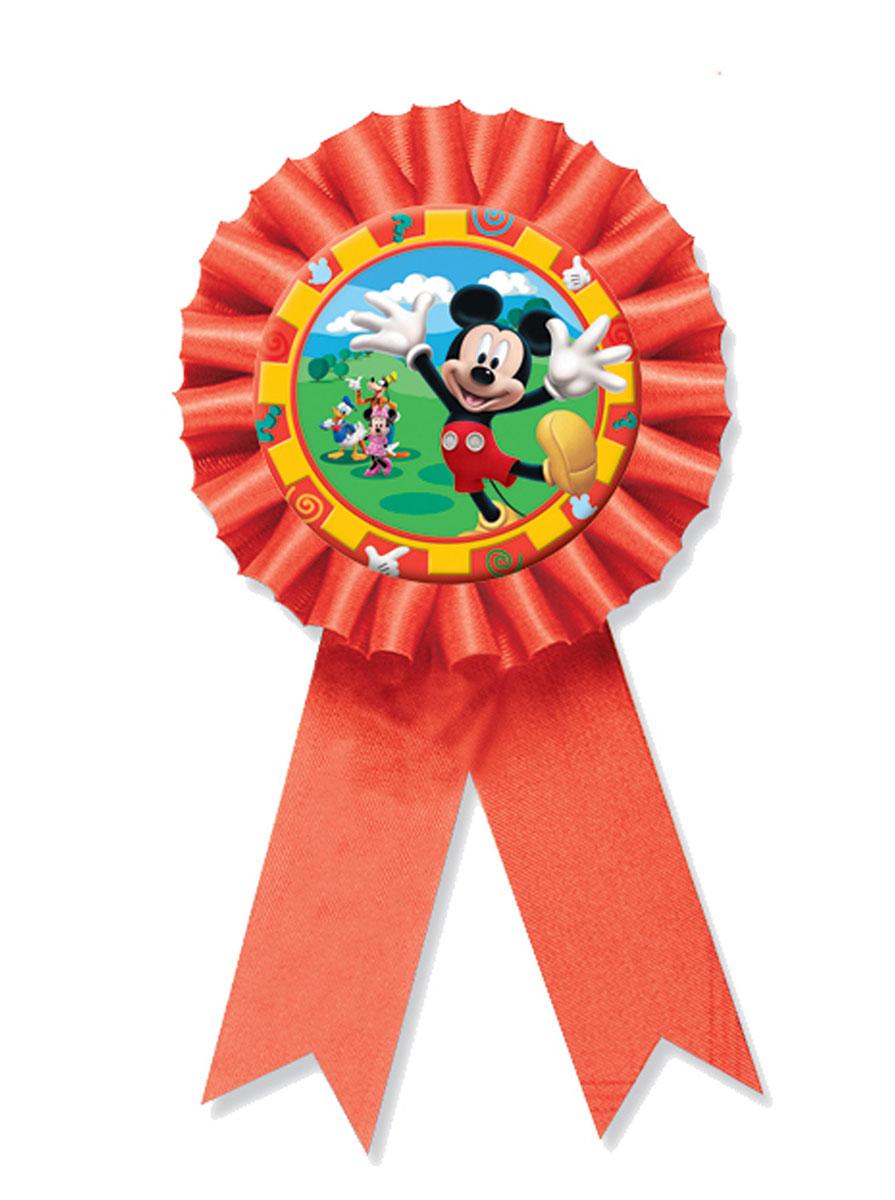 Mickey Mouse Party Award Ribbon fully licensed by Disney manufactured by Amscan 994156 available here at Karnival Costumes online party shop