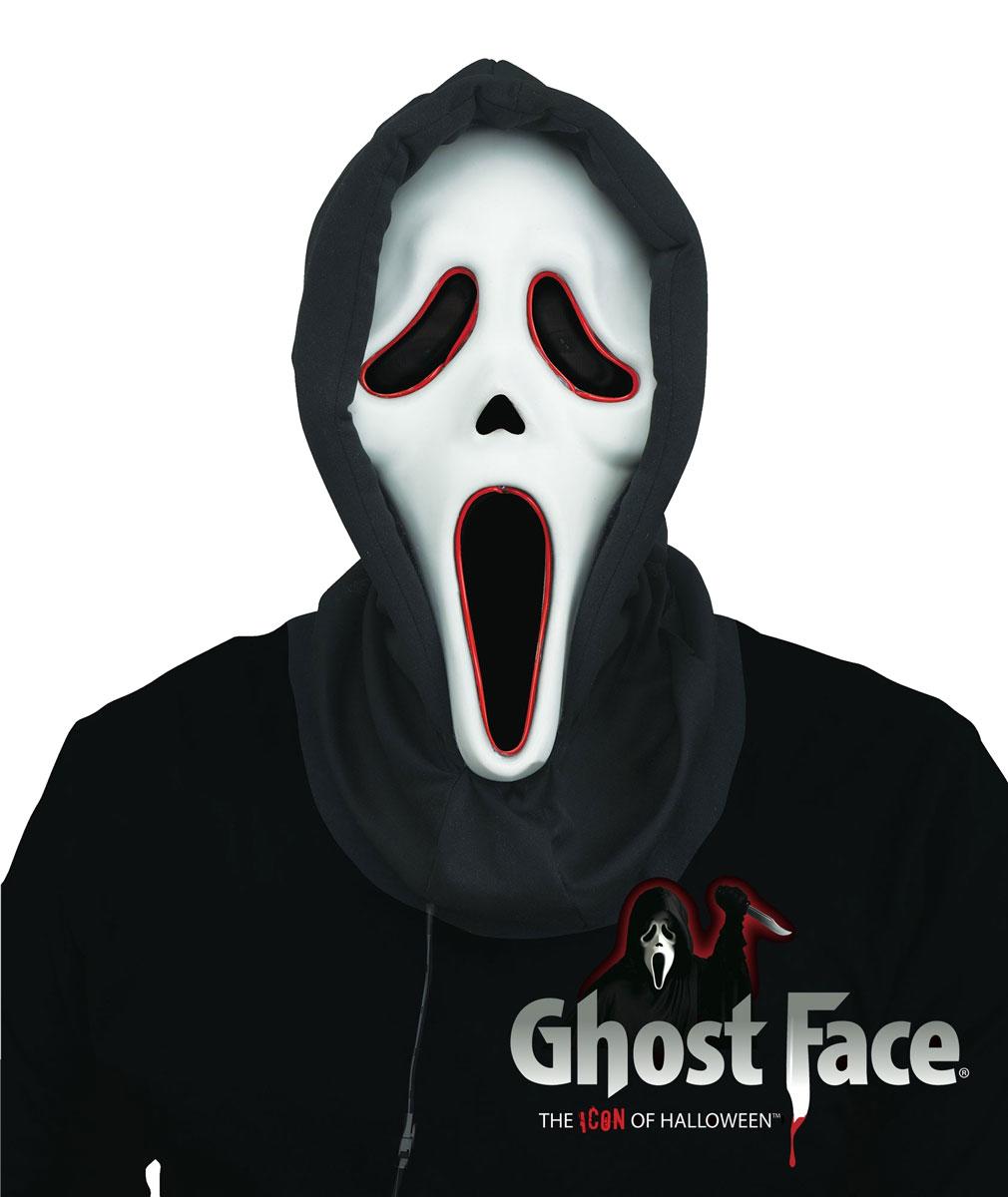 Deluxe Illumo Ghostface Mask - Ghost Face®  Mask by Fun World 93406 available here at Karnival Costumes online party shop