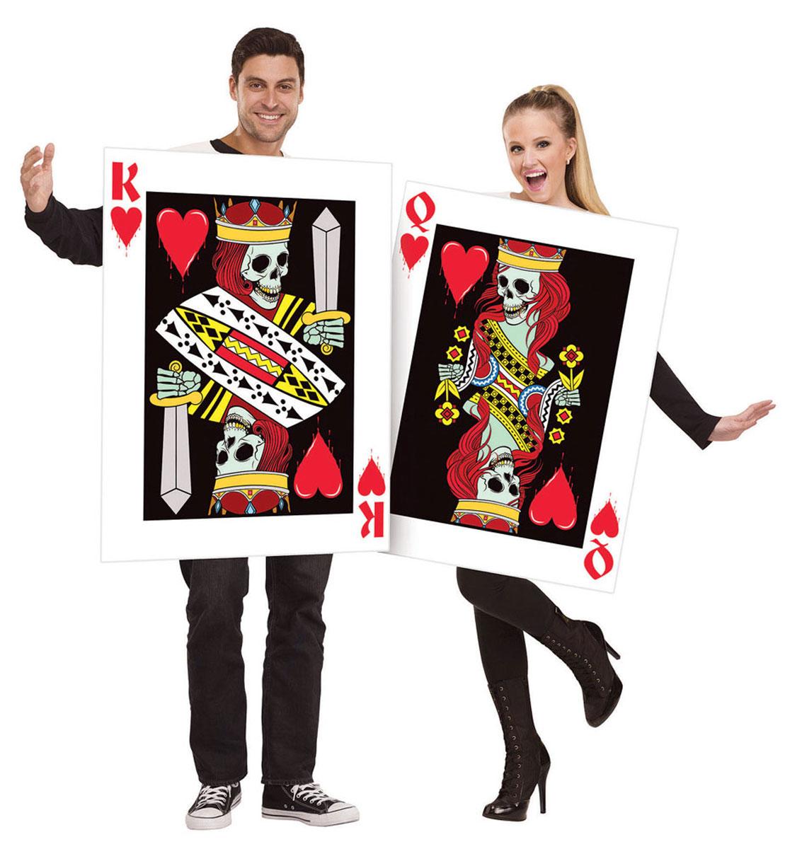 King and Queen of Hearts Couples Costumes by Fun-World 131814 available in the UK here at Karnival Costumes online party shop