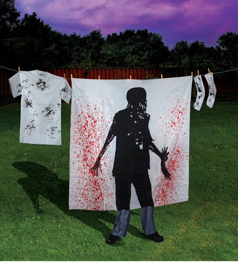 Bloody Zombie Silhouette by Palmers 6549Z available here at Karnival Costumes online Halloween party shop