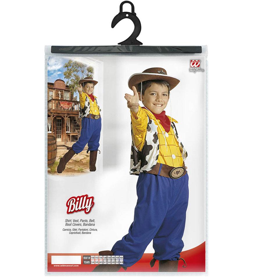 Boys Billy the Cowboy Fancy Dress Costume by Widmann 3833Y available here at Karnival Costumes online party shop