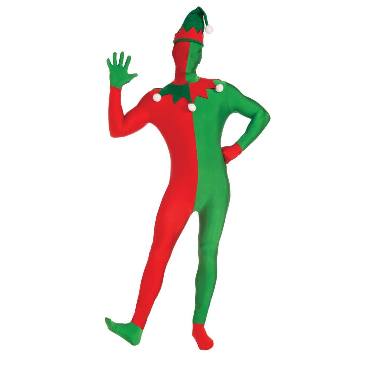 Disappearing Elf bodysuit costume by Bristol Novelties AC785 available here at Karnival Costumes online Christmas party shop.