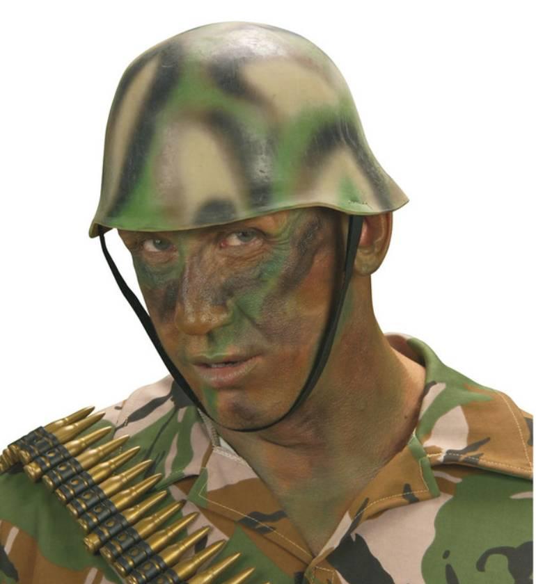 Camouflage Soldier Helmet by Widmann 6890A available here at Karnival Costumes online party shop