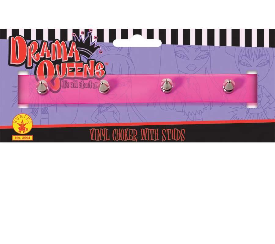 Drama Queen Hot Pink Choker by Rubies 3594 available here at Karnival Costumes online party shop