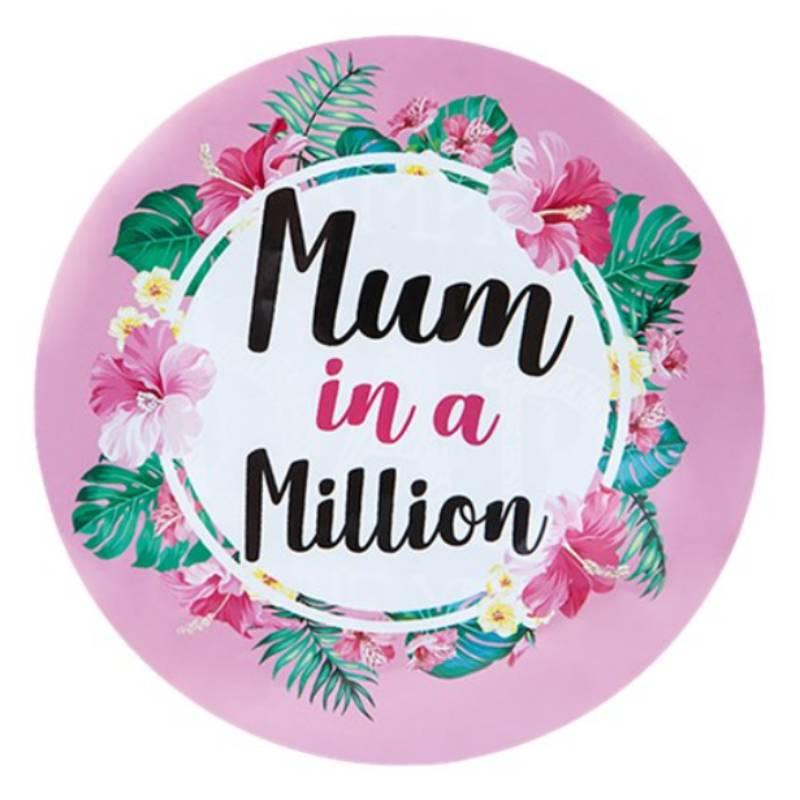 Mum in a Million Mothers Day Jumbo Badge 734056 available here at Karnival Costumes online party shop
