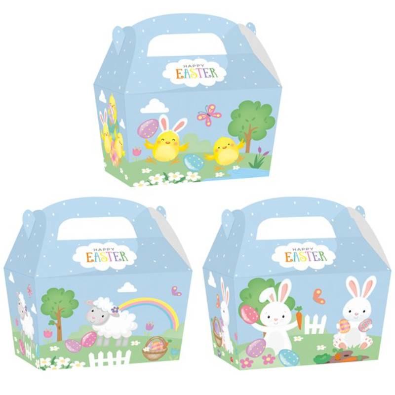 Easter Fun Party Boxes pk3 by Colpac 28656 available here at Karnival Costumes online party shop
