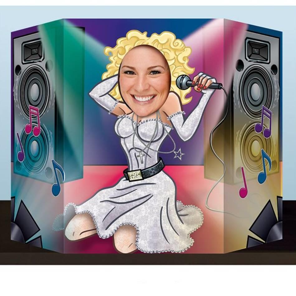 Female Pop Icon from our Cutout Double Sided Photo Prop by Beistle 53361 available here at Karnival Costumes online party shop