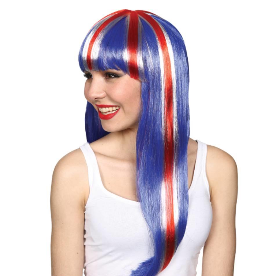 Long Great Britain Wig with Fringe by Wicked EW-8165 available here at Karnival Costumes online party shop- Long