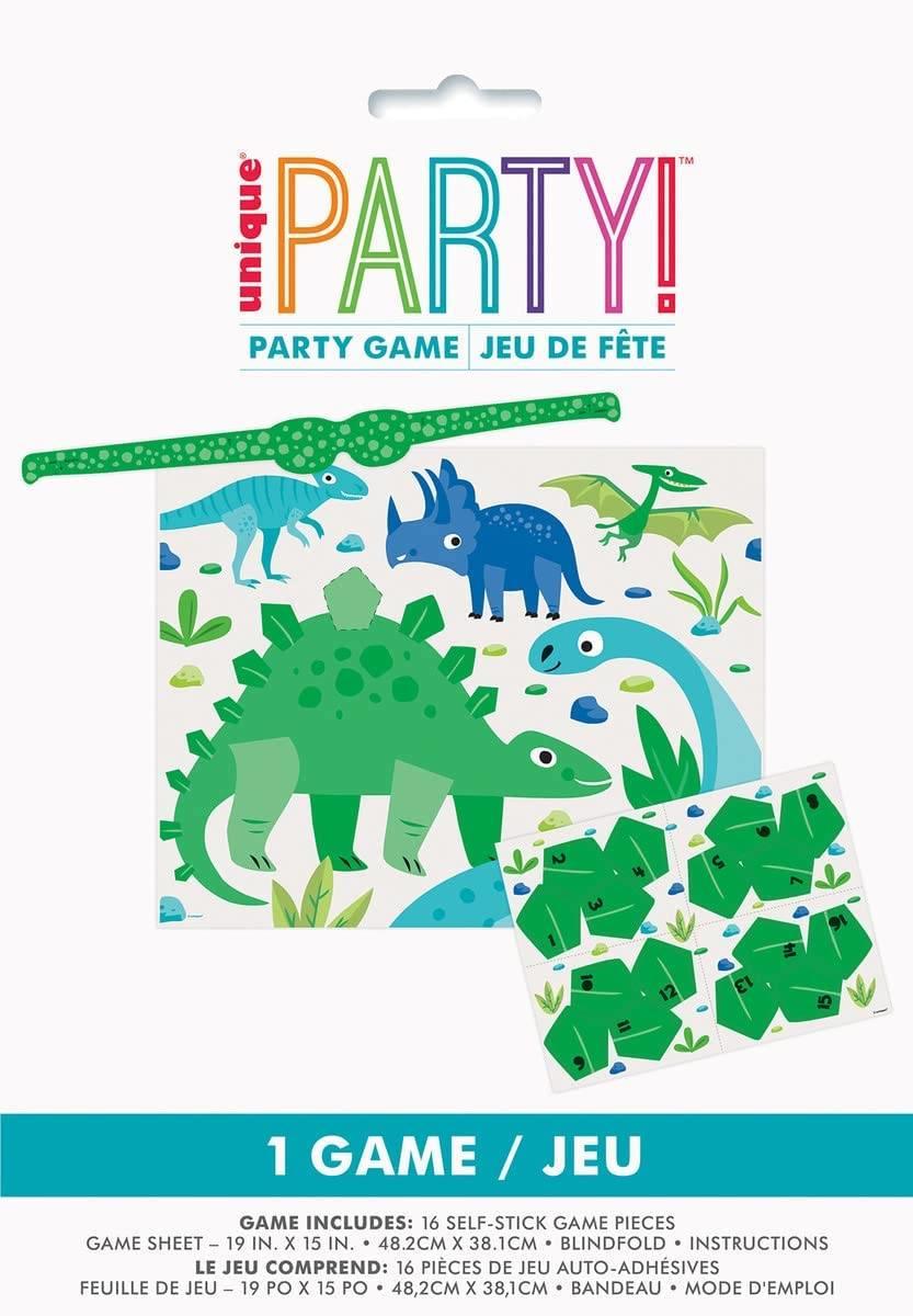 Packaging for our Dino-Roar Stick the Scale on the Dinosaur Party Game by Unique 78319 available here at Karnival Costumes online party shop