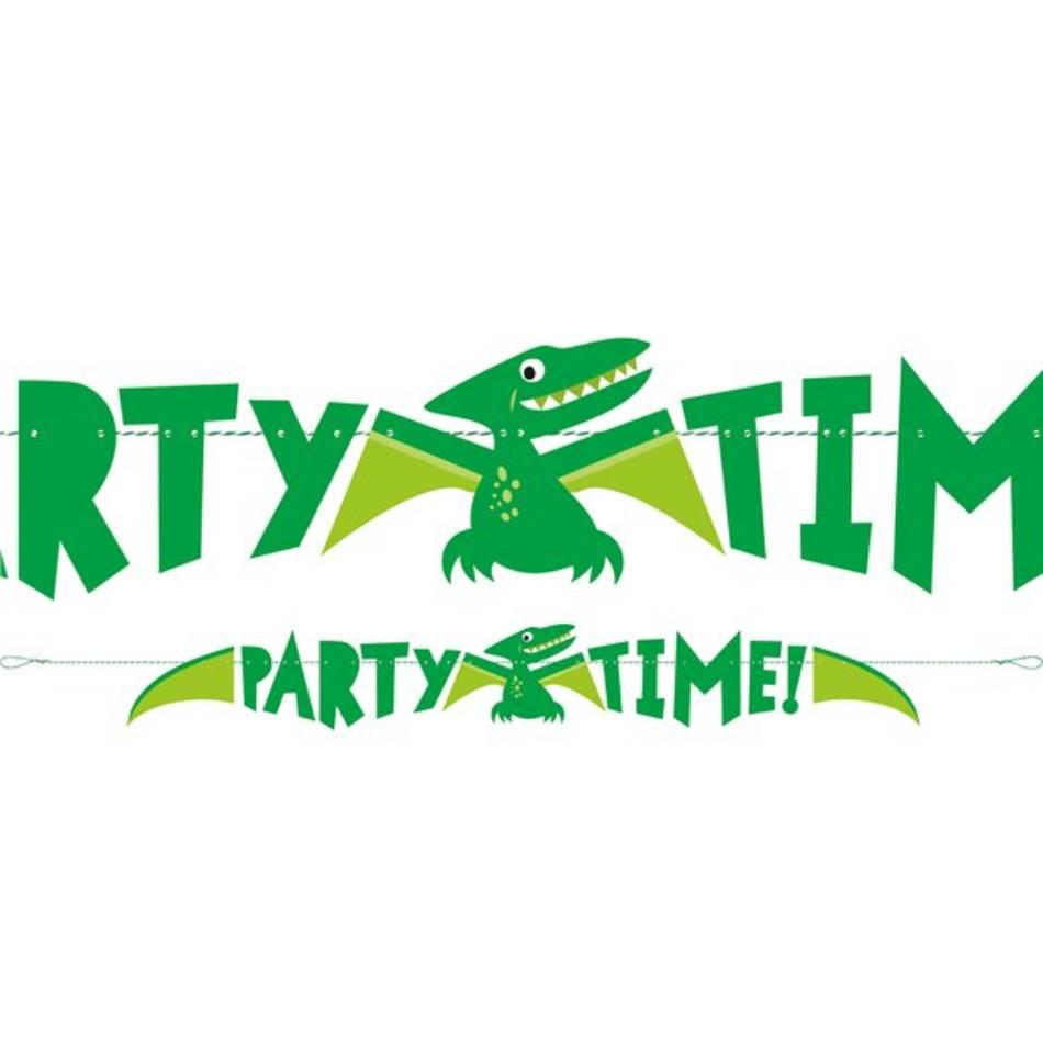 Dino Roar Party Banner 1.5m wide Flying Dinosaur by Unique 73886 available here at Karnival Costumes online party shop