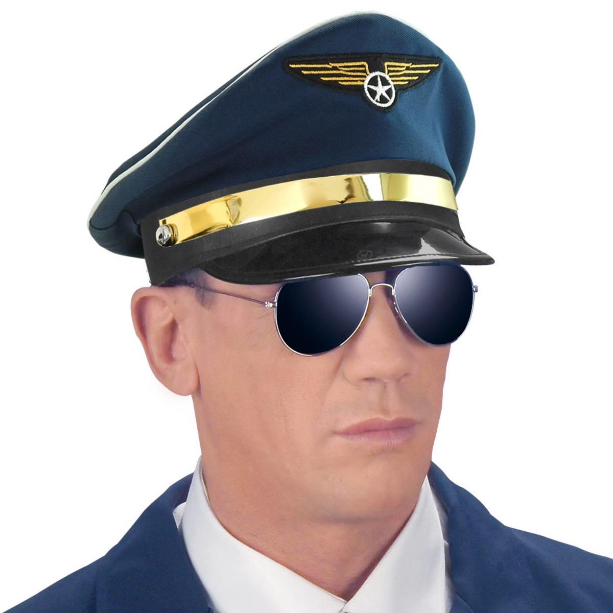 Airline Pilot Hat by Widmann 3326P available here at Karnival Costumes online party shop