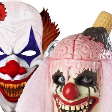 Horror Clown Masks and Halloween Killer Klown Masks. Good selection of scary Circus Clown Masks for adults available here at Karnival Costumes online Halloween Shop