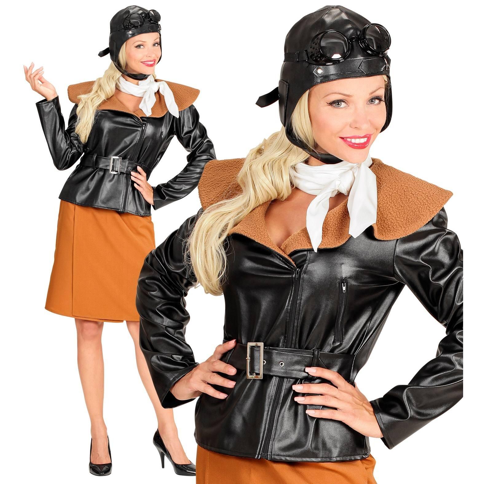 Retro Aviator Girl Costume for Ladies by Widmann 0658 Karnival Costumes