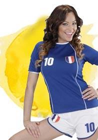 France football costume for women by Widmann 9797 available here at Karnival Costumes online party shop