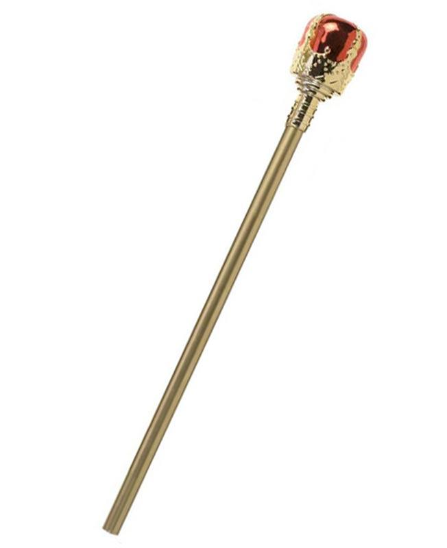 Decorated Royal Sceptre 1914K available here at Karnival Costumes online party shop, shown with gold rod