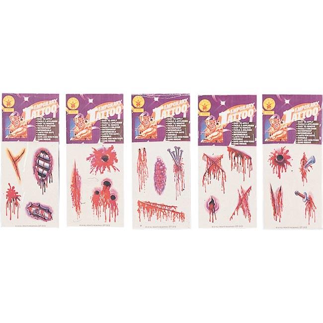 Temporary Tattoo Blood and Scar Range - Entire Range