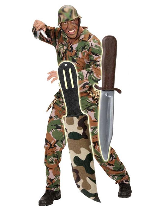Army Dagger in Camouflage Scabbard by Widmann 6985D available here at Karnival Costumes online party shop