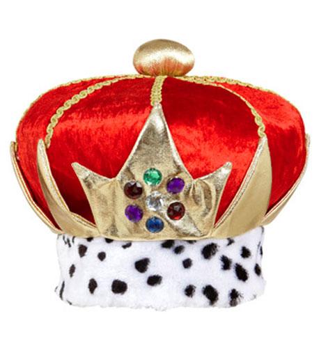 Deluxe Royal Crown with Gemstones by Widmann 3399W from a collection of Regal Costume Accessories available here at Karnival Costumes online party shop