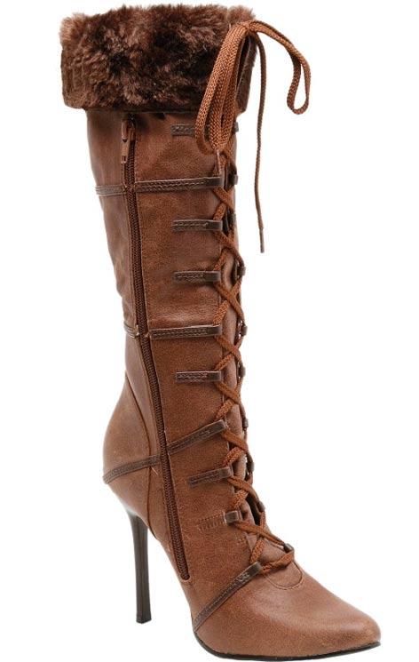 Sexy Wild West Brown Suede Boots